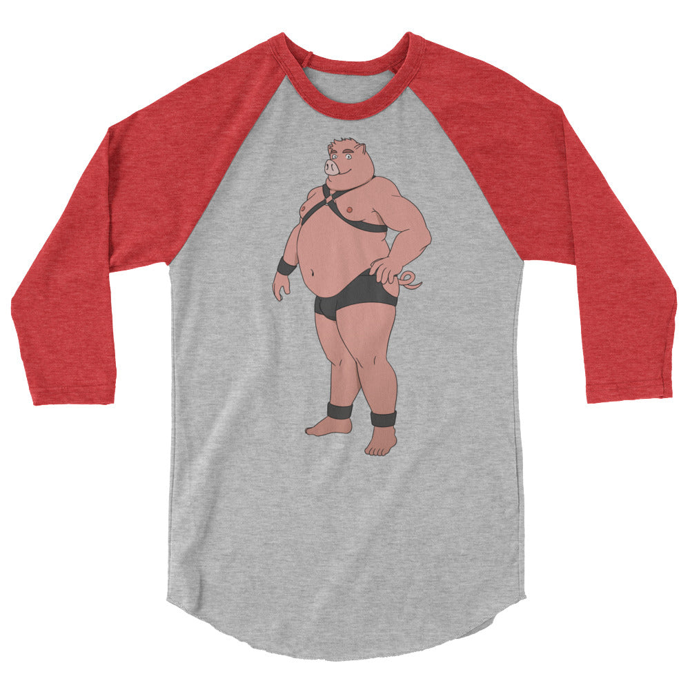 Gay Pig 3/4 Sleeve Raglan Shirt