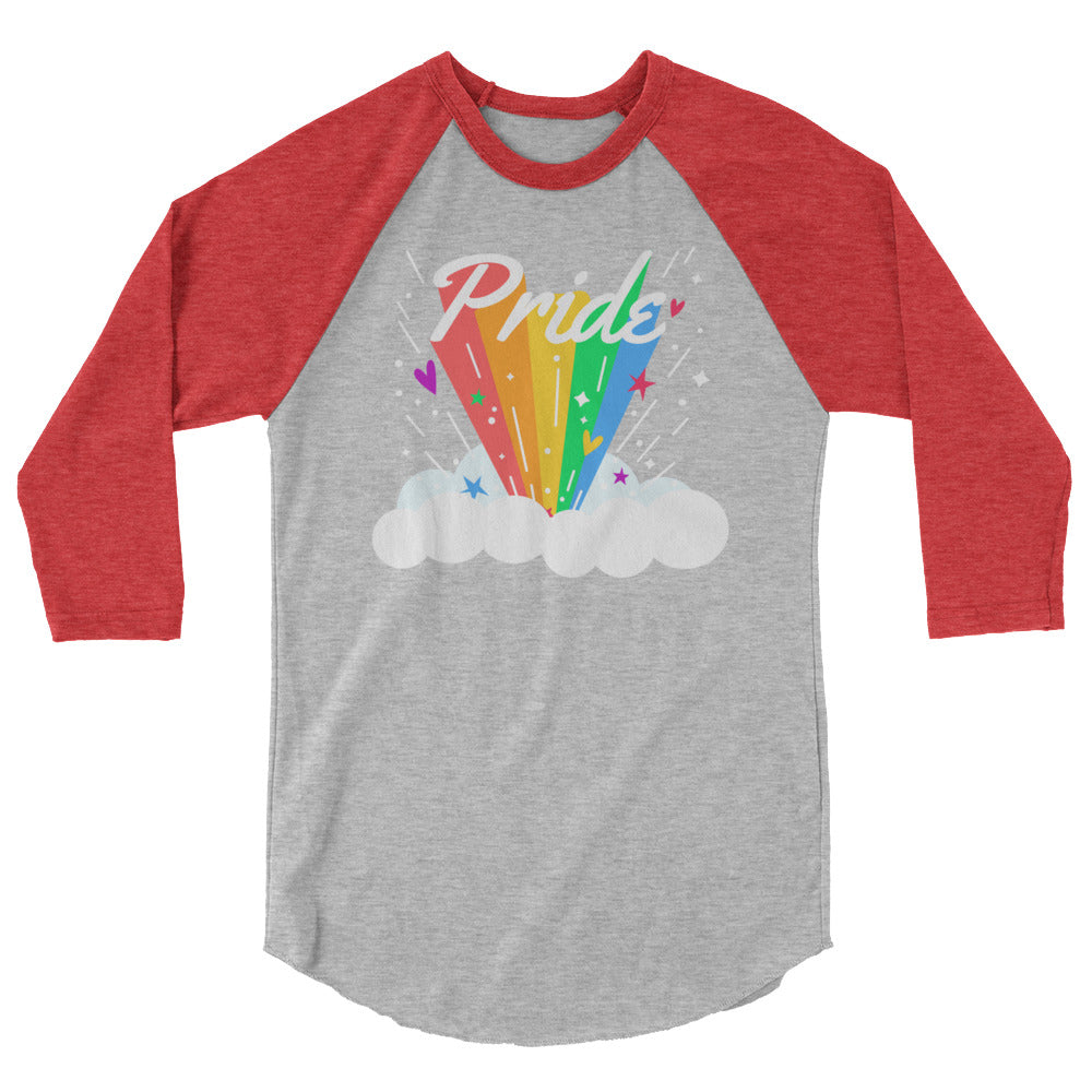 Pride Rainbow 3/4 Sleeve Raglan Shirt