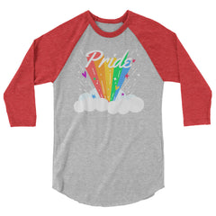 Pride Rainbow 3/4 Sleeve Raglan Shirt