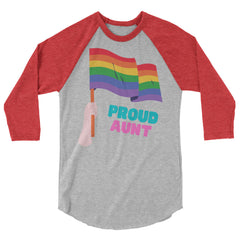 Proud Aunt 3/4 Sleeve Raglan Shirt