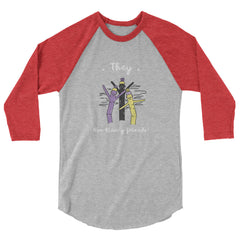 They Non-Binary Friends 3/4 Sleeve Raglan Shirt