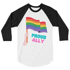 Proud Ally 3/4 Sleeve Raglan Shirt
