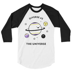 Diverse As The Universe 3/4 Sleeve Raglan Shirt