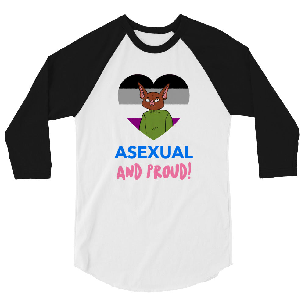 Asexual And Proud 3/4 Sleeve Raglan Shirt