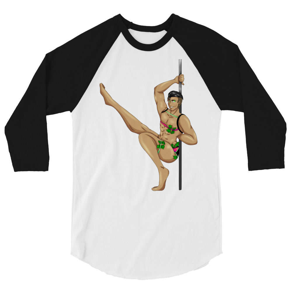 Gay Gogo Dancer 3/4 Sleeve Raglan Shirt