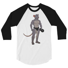 Gay Gym Rat 3/4 Sleeve Raglan Shirt