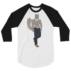 Gay Wolf 3/4 Sleeve Raglan Shirt