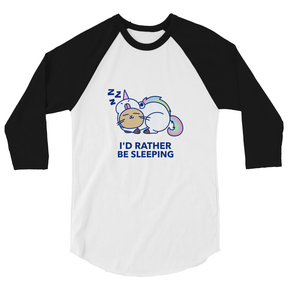 I'd Rather Be Sleeping 3/4 Sleeve Raglan Shirt