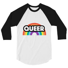 Queer Rainbow 3/4 Sleeve Raglan Shirt