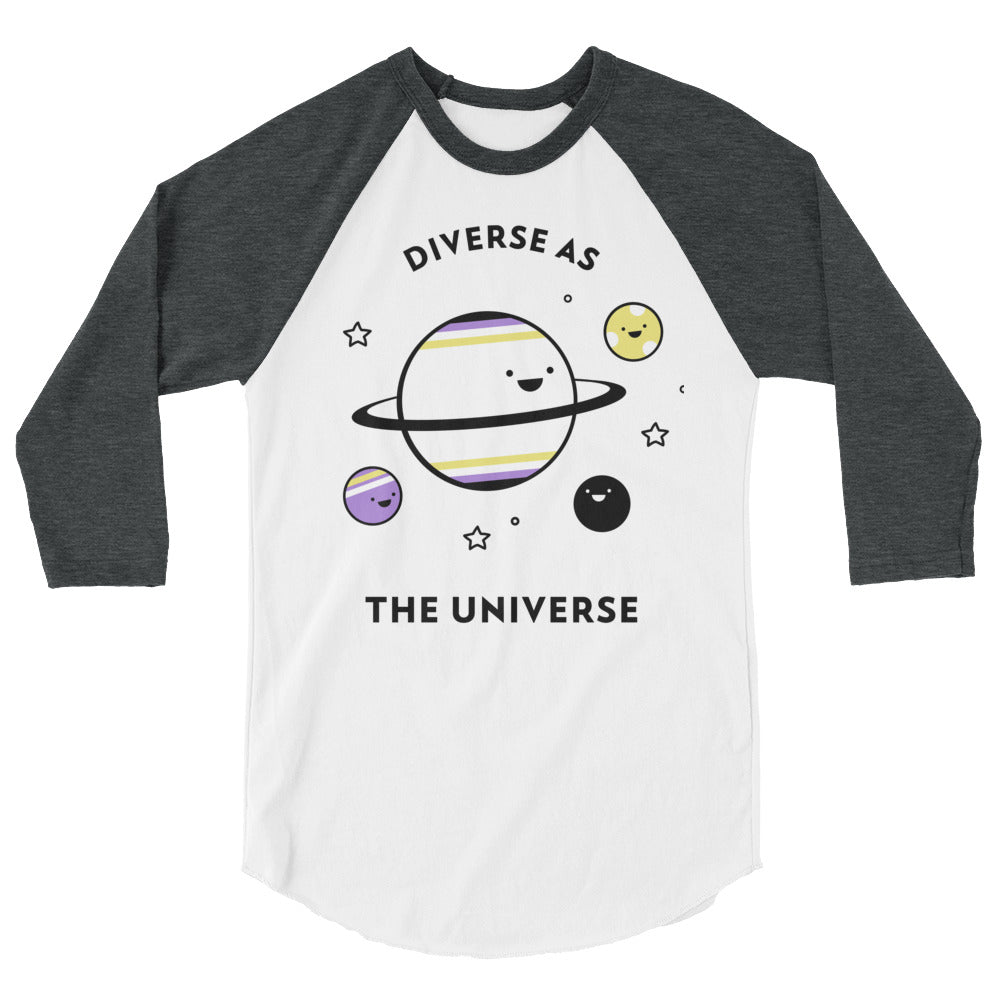 Diverse As The Universe 3/4 Sleeve Raglan Shirt