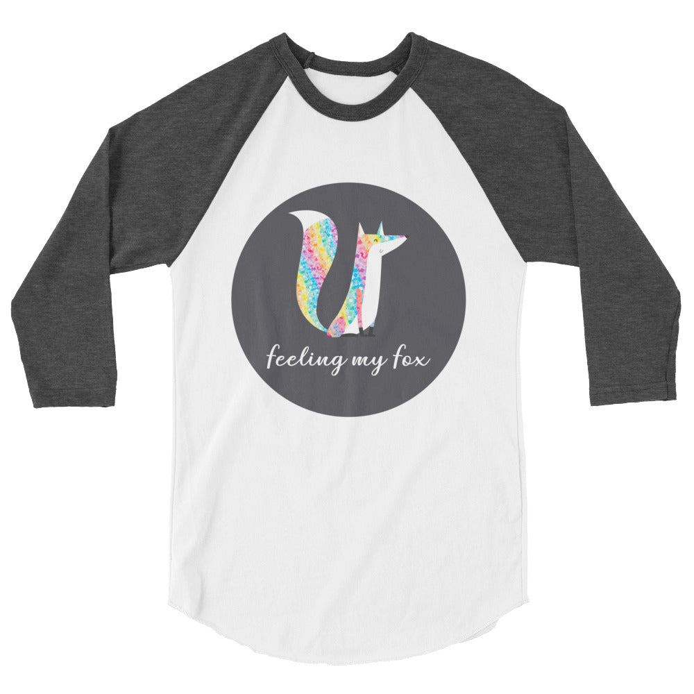 Feeling My Fox 3/4 Sleeve Raglan Shirt