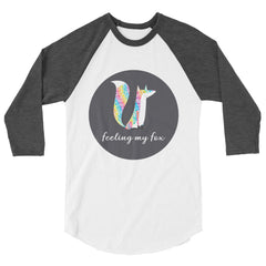 Feeling My Fox 3/4 Sleeve Raglan Shirt