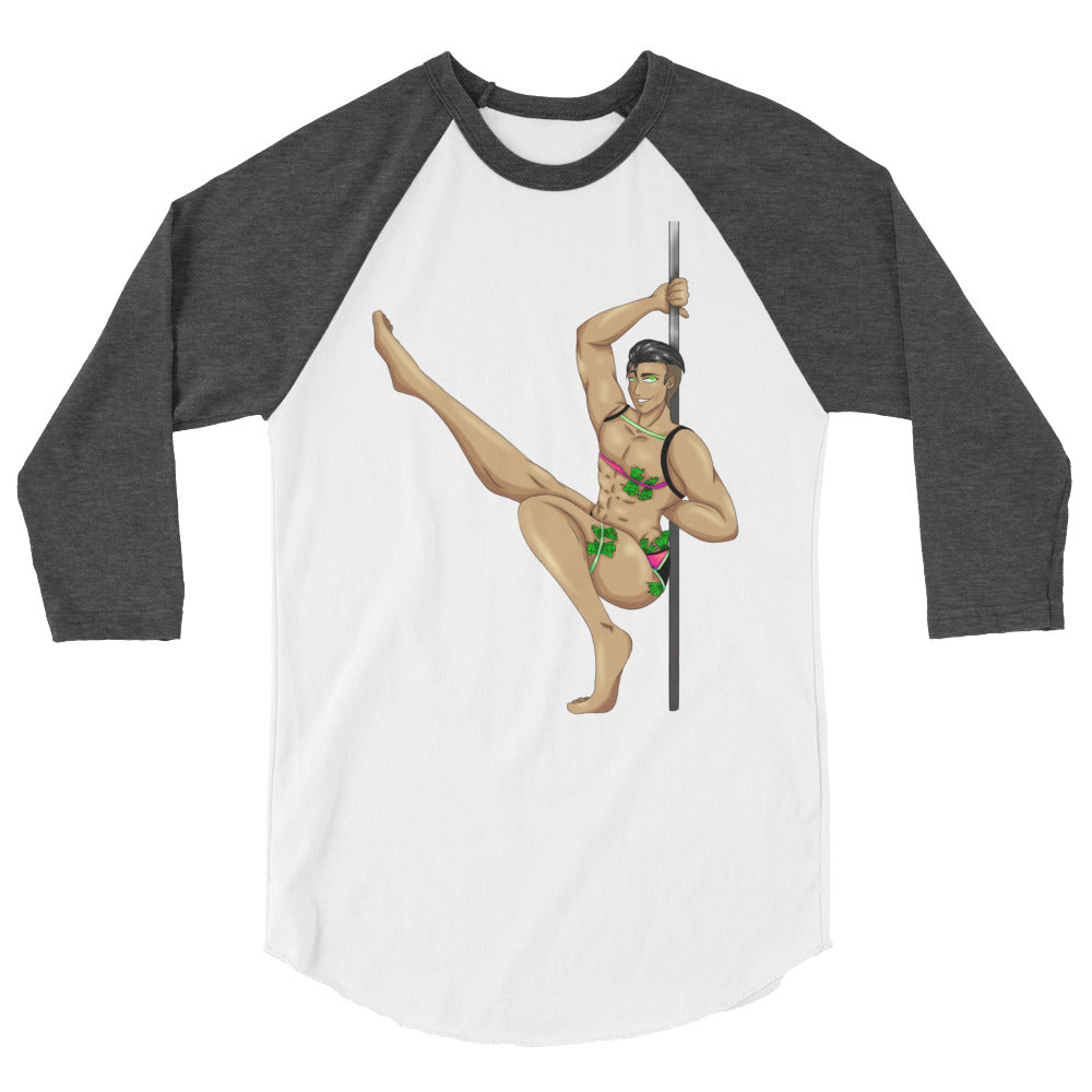 Gay Gogo Dancer 3/4 Sleeve Raglan Shirt