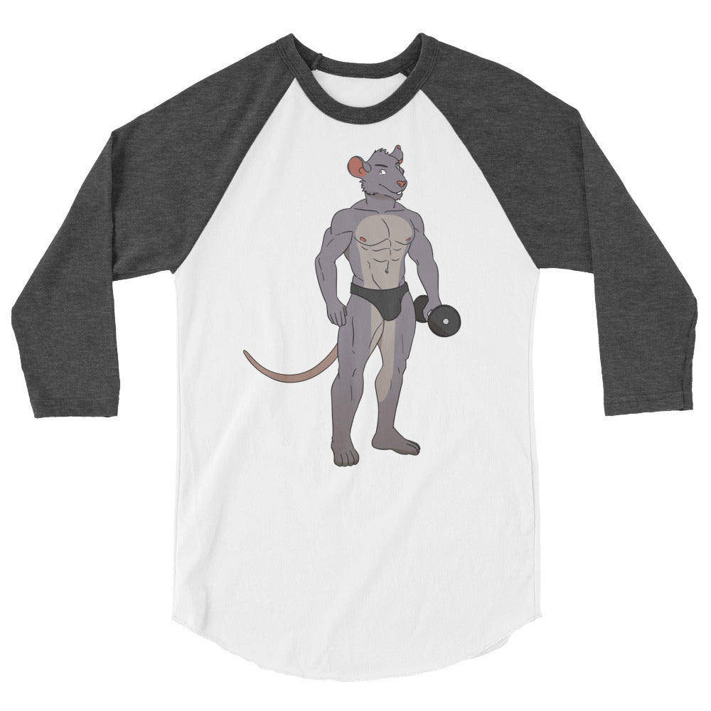 Gay Gym Rat 3/4 Sleeve Raglan Shirt
