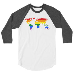 Gay Map 3/4 Sleeve Raglan Shirt