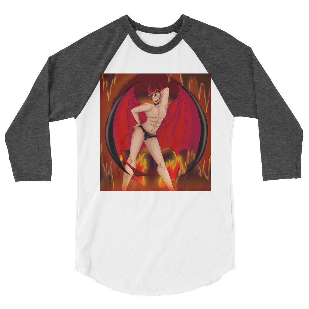 The Demon Of Homosexuality 3/4 Sleeve Raglan Shirt
