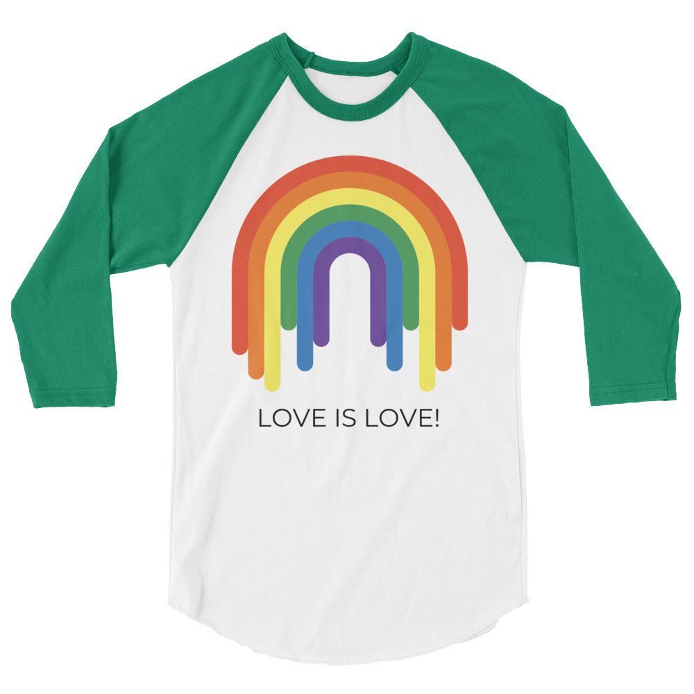 Love Is Love 3/4 Sleeve Raglan Shirt