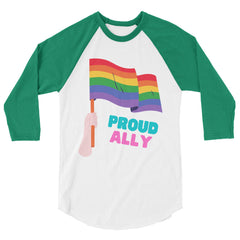 Proud Ally 3/4 Sleeve Raglan Shirt