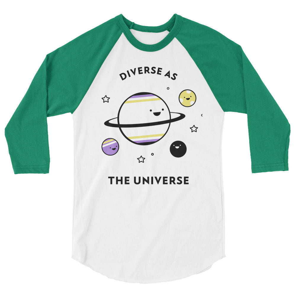 Diverse As The Universe 3/4 Sleeve Raglan Shirt