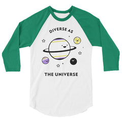 Diverse As The Universe 3/4 Sleeve Raglan Shirt