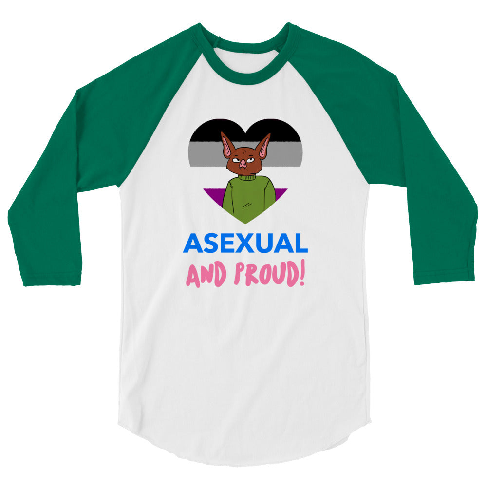 Asexual And Proud 3/4 Sleeve Raglan Shirt