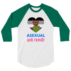 Asexual And Proud 3/4 Sleeve Raglan Shirt