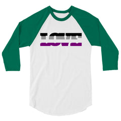 Asexual Love 3/4 Sleeve Raglan Shirt