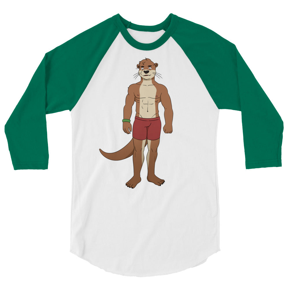Gay Otter 3/4 Sleeve Raglan Shirt