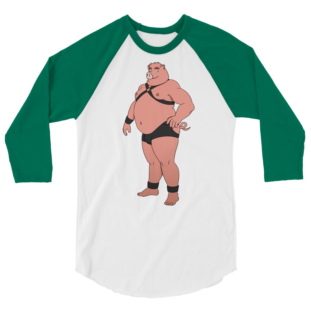Gay Pig 3/4 Sleeve Raglan Shirt