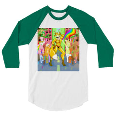 Gay Furry Pride 3/4 Sleeve Raglan Shirt