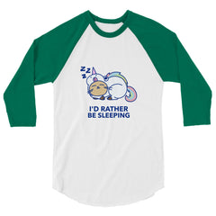 I'd Rather Be Sleeping 3/4 Sleeve Raglan Shirt