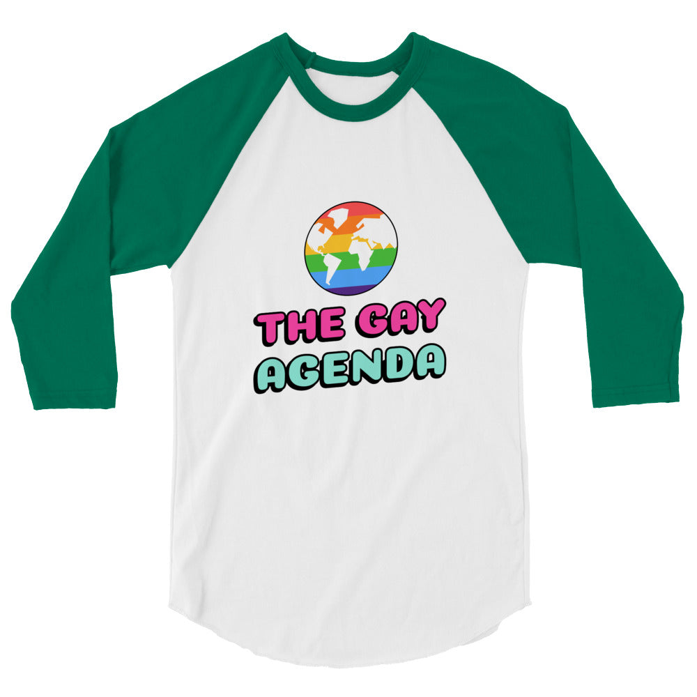 The Gay Agenda 3/4 Sleeve Raglan Shirt
