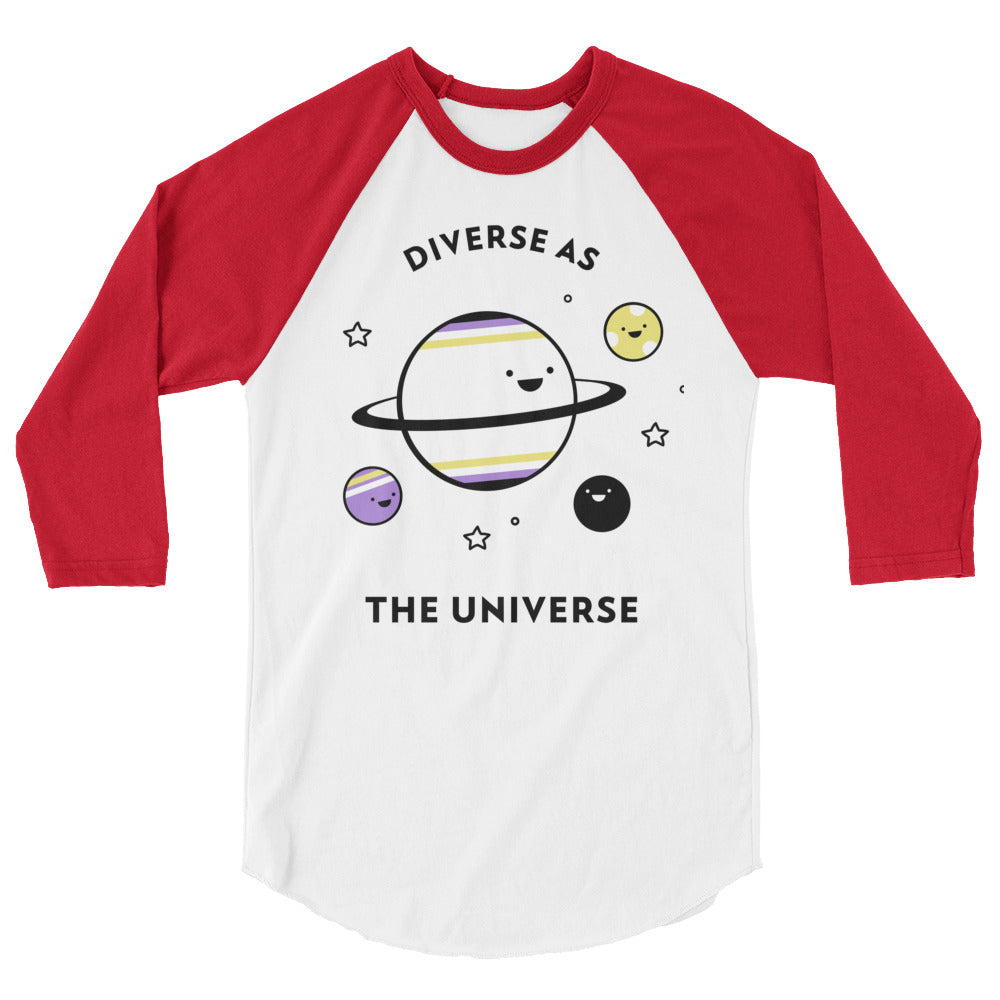 Diverse As The Universe 3/4 Sleeve Raglan Shirt