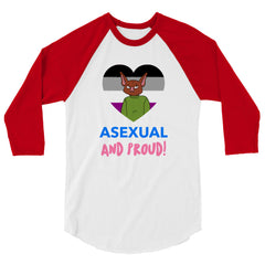 Asexual And Proud 3/4 Sleeve Raglan Shirt