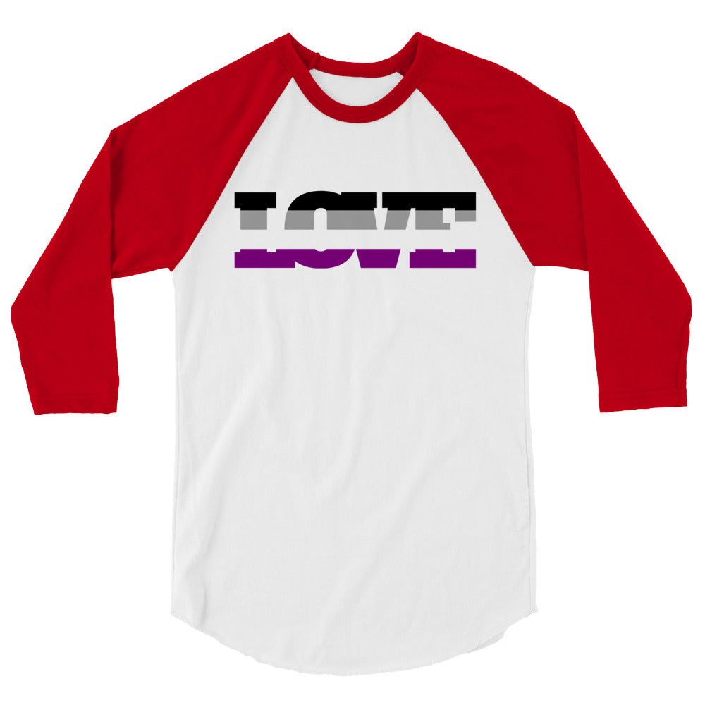 Asexual Love 3/4 Sleeve Raglan Shirt