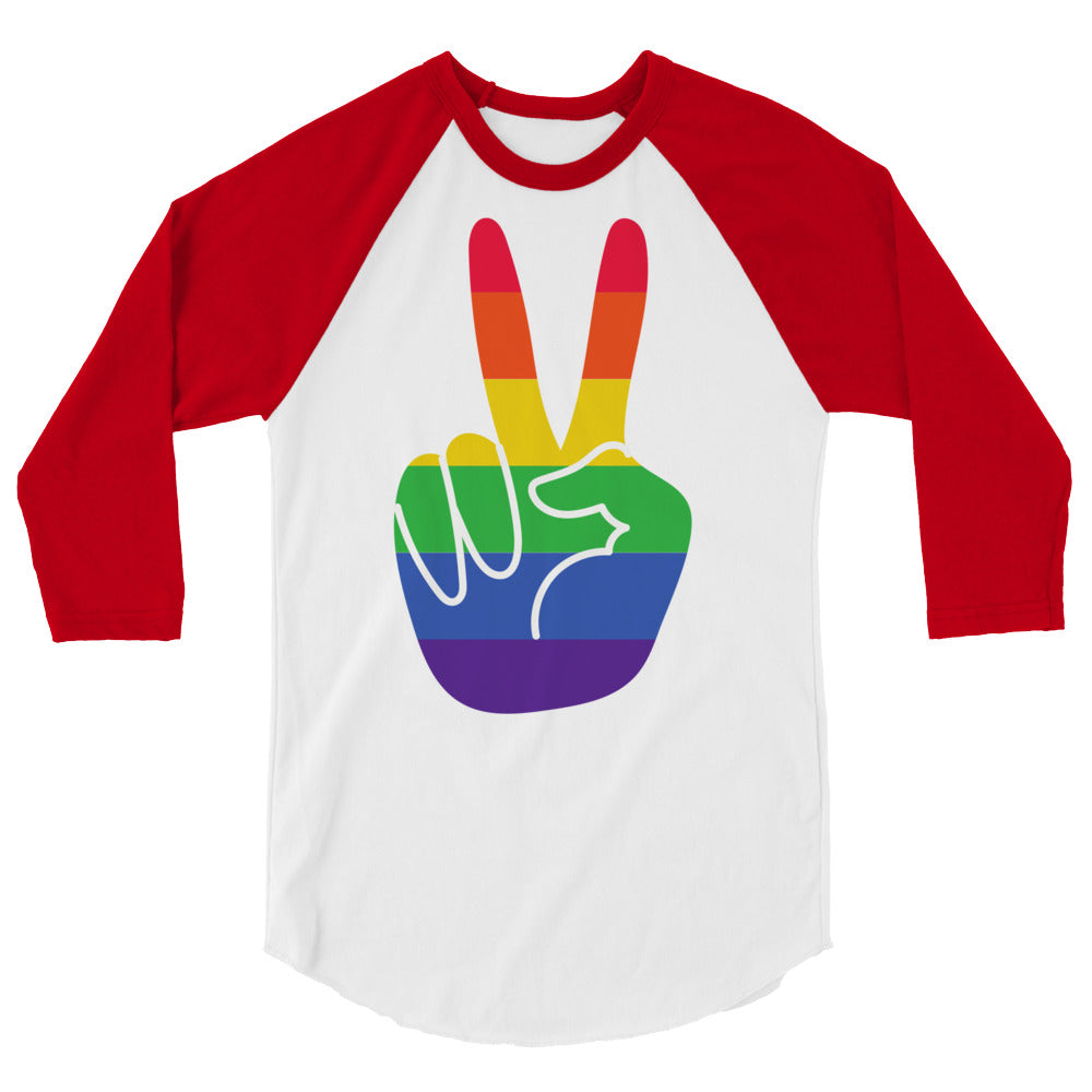 Gay Pride 3/4 Sleeve Raglan Shirt