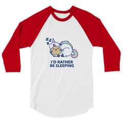 I'd Rather Be Sleeping 3/4 Sleeve Raglan Shirt