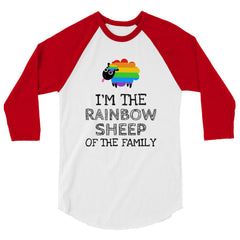 I'm The Rainbow Sheep Of The Family 3/4 Sleeve Raglan Shirt