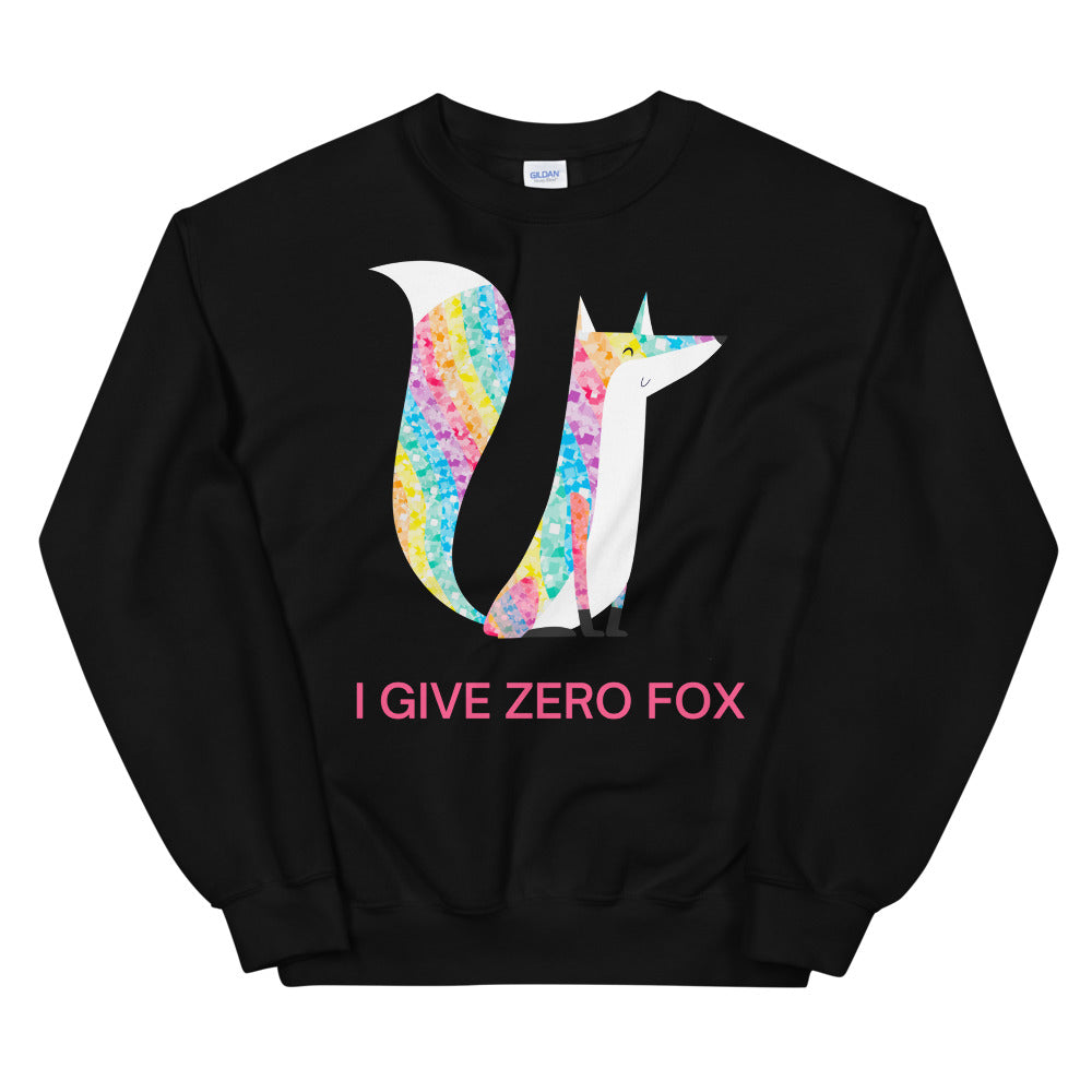 I Give Zero Fox Glitter Unisex Sweatshirt