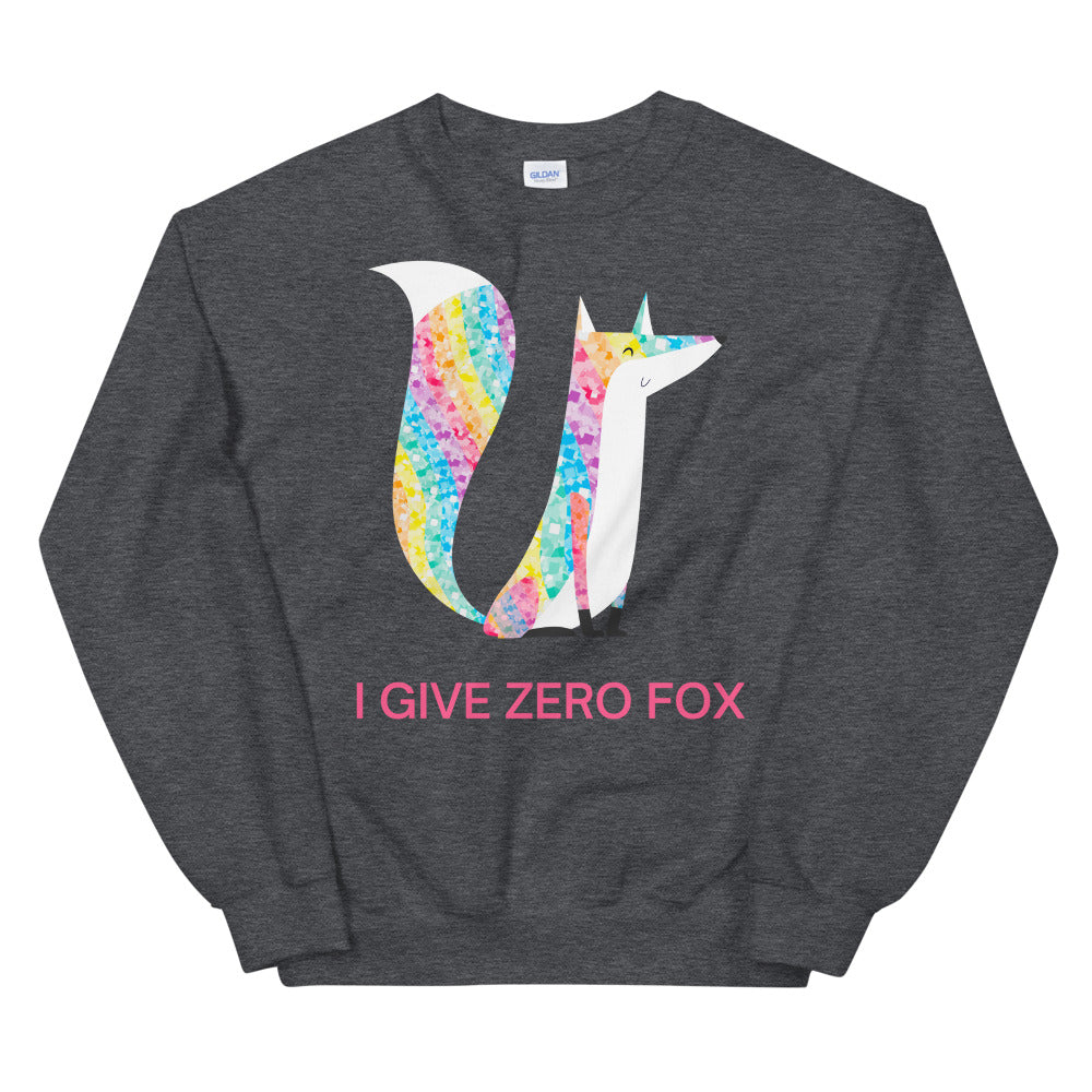 I Give Zero Fox Glitter Unisex Sweatshirt
