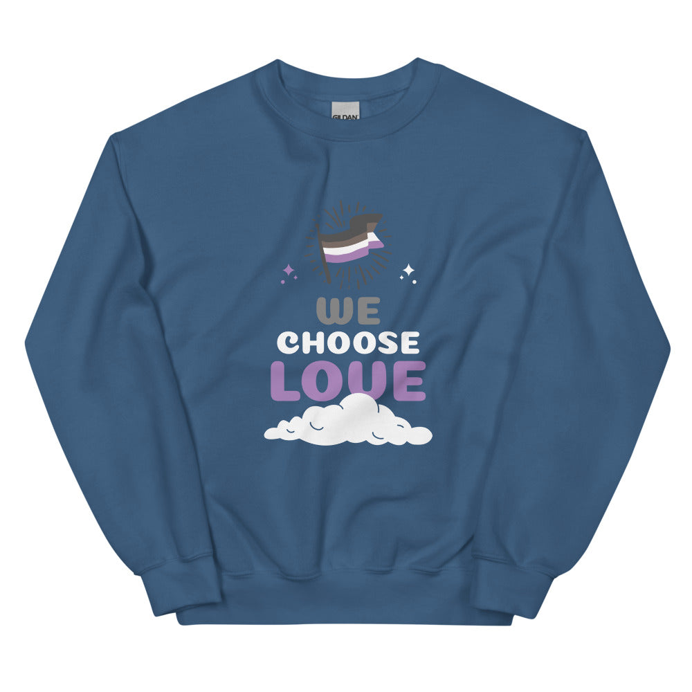 Asexual We Choose Love Unisex Sweatshirt