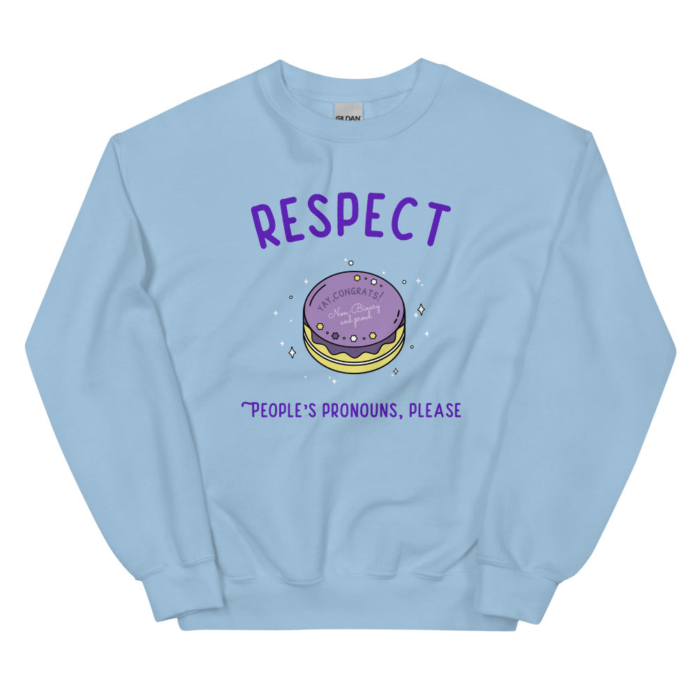 Respect People's Pronouns Please Unisex Sweatshirt