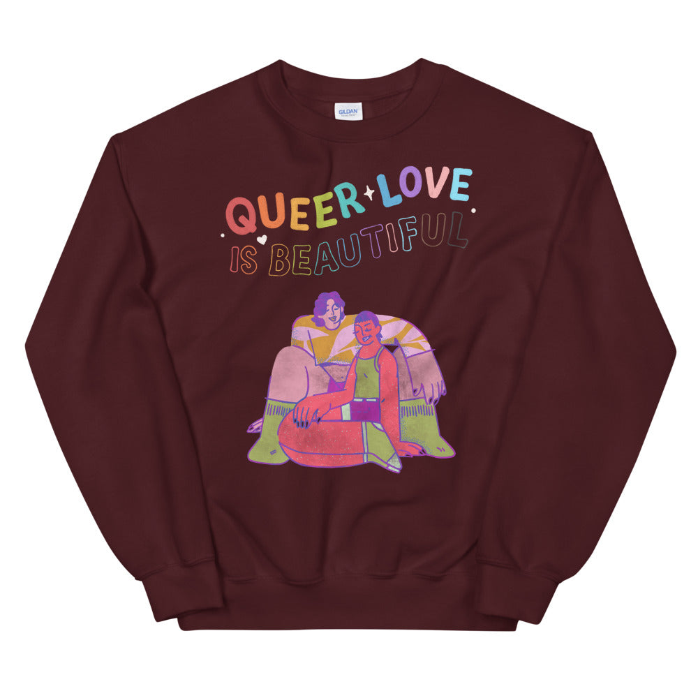 Queer Love Is Beautiful Unisex Sweatshirt