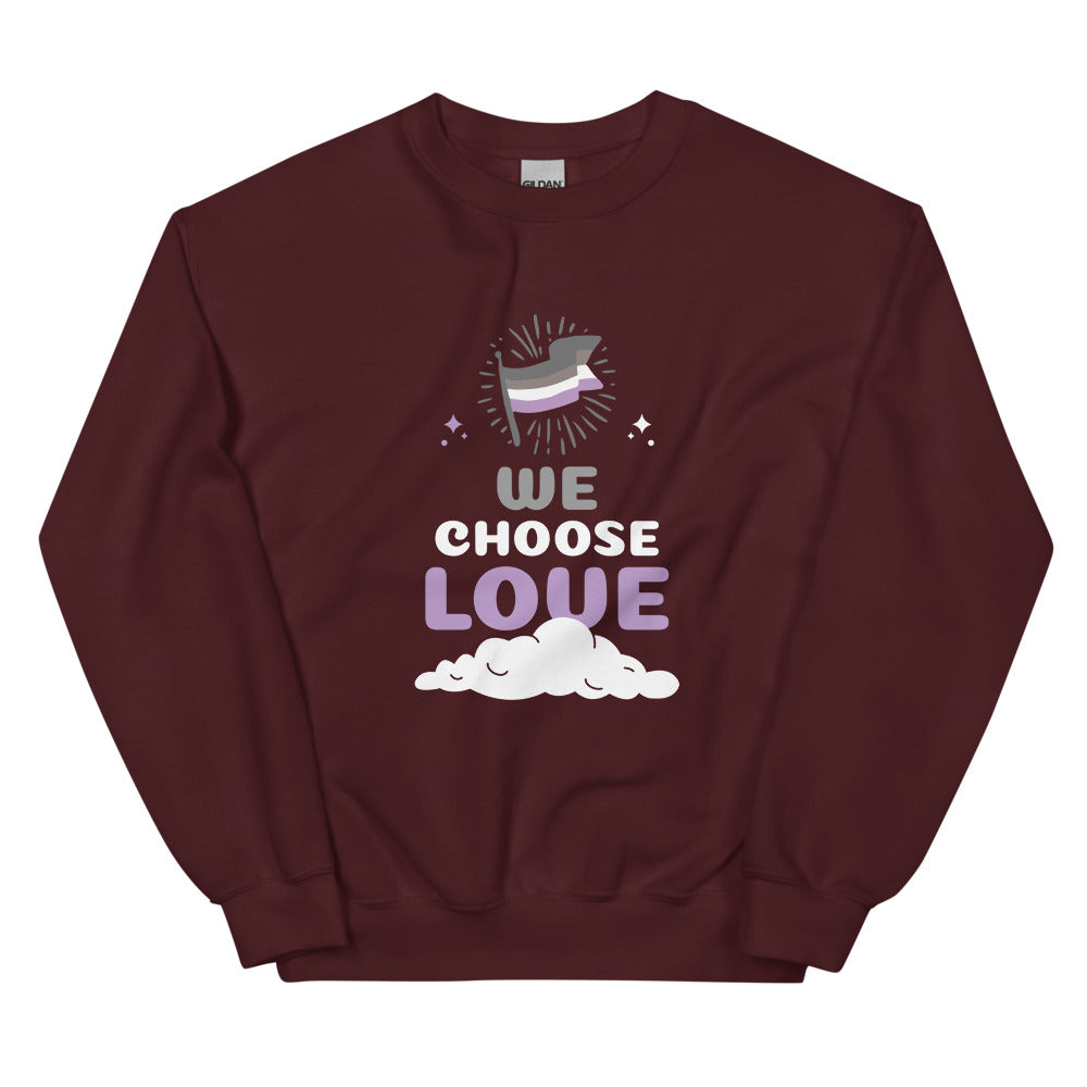 Asexual We Choose Love Unisex Sweatshirt