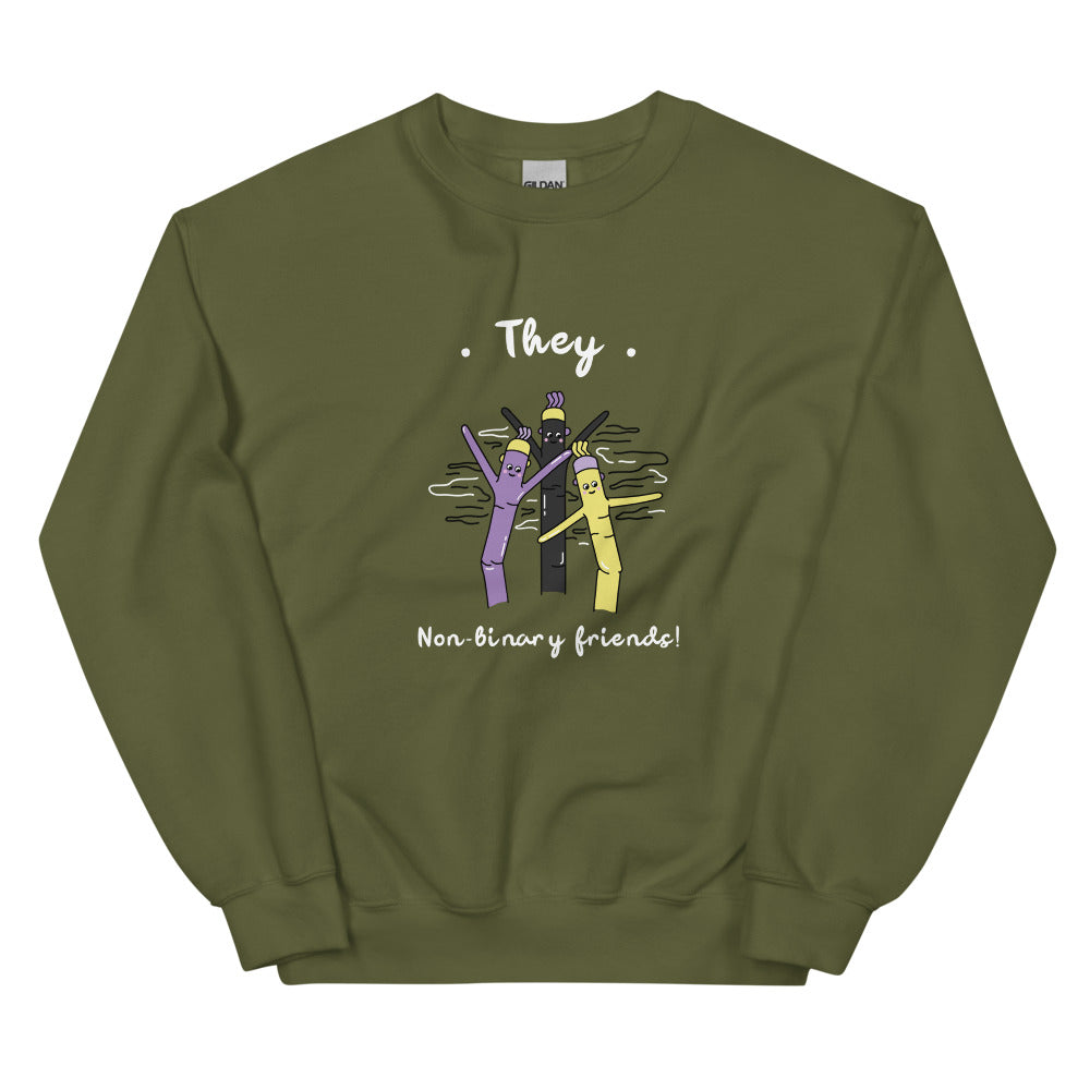 They Non-Binary Friends Unisex Sweatshirt