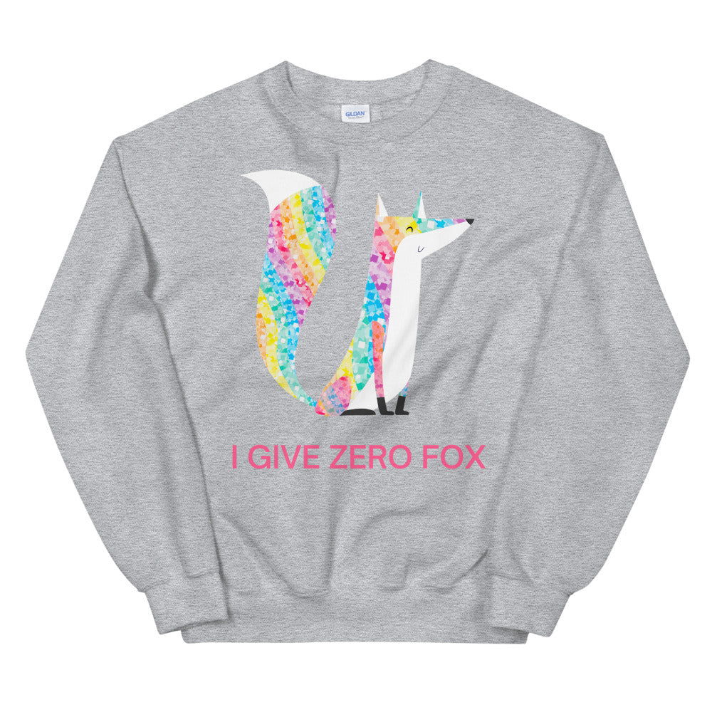 I Give Zero Fox Glitter Unisex Sweatshirt