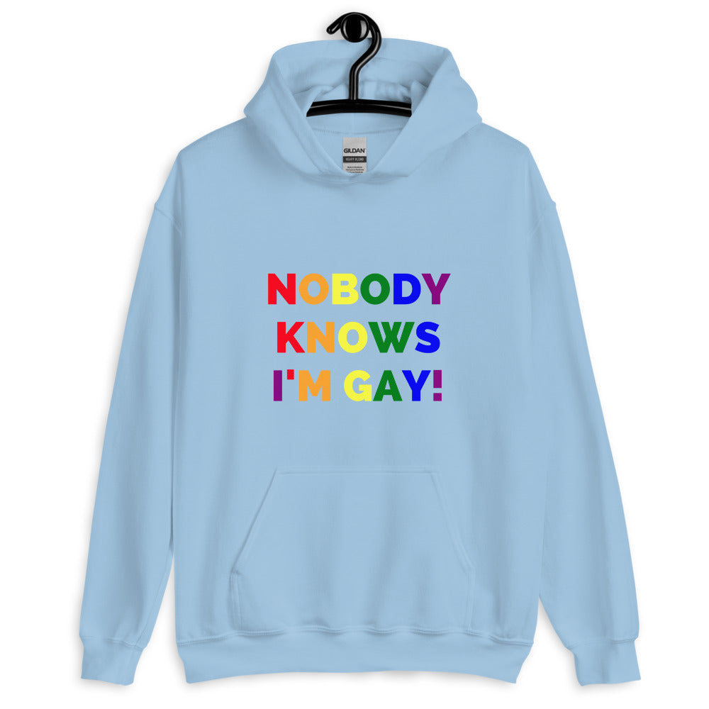Nobody Knows I'm Gay! Unisex Hoodie