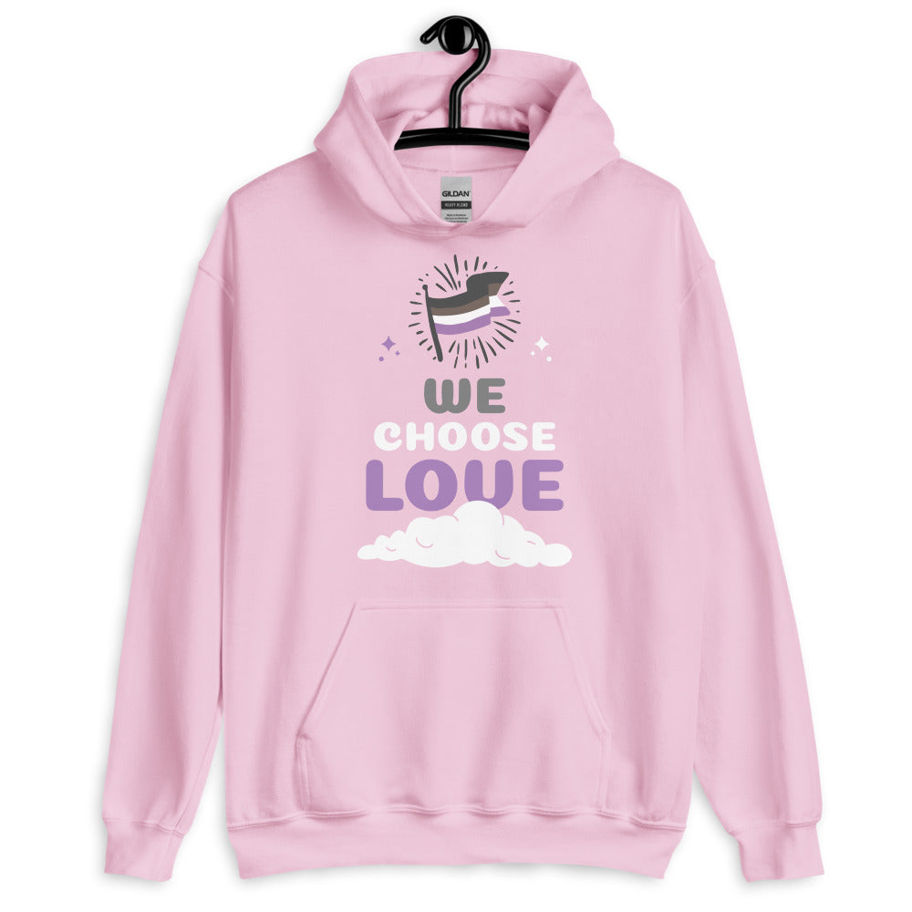 Asexual We Choose Love Unisex Hoodie