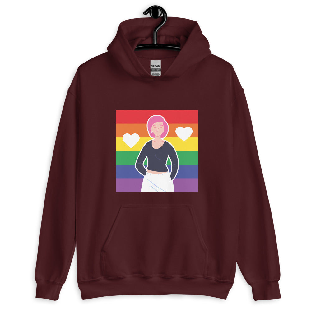 Queer Love Is Love Is Love Unisex Hoodie