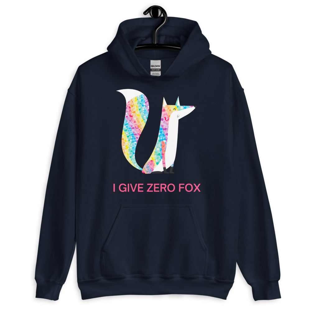 I Give Zero Fox Glitter Unisex Hoodie